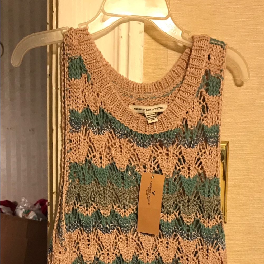American Eagle crocheted tank top